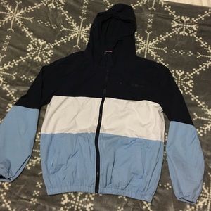 Brandy Melville blue strip windbreaker